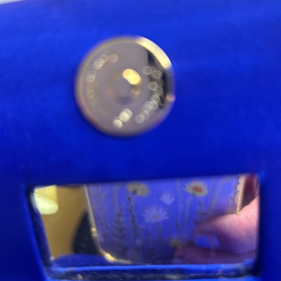 Women’s Satin evening bag Cobalt Blue w/ Corded shoulder strap. Fashionable! - Picture 5 of 7